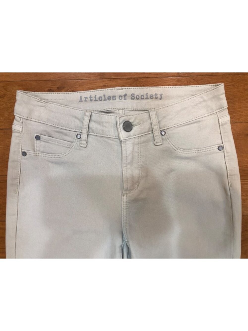 Articles Of Society Sarah Ankle Skinny Stretchy Denim Jeans Clay Color Size 25 - Picture 2 of 10